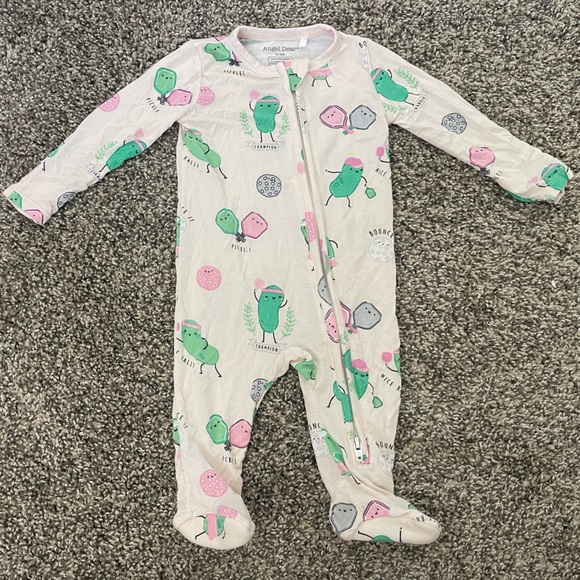 Angel Dear Other - Angel Dear Baby Pickleball Bamboo Pajamas Size 0-3 Months